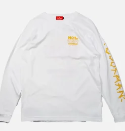 Tee Shirt Long Sleeve Pizza Black