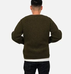 Zip Up Vee Cardigan Khaki