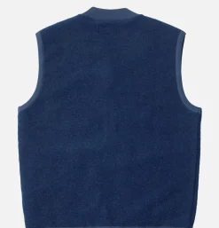 Zip Waistcoat Wool Black